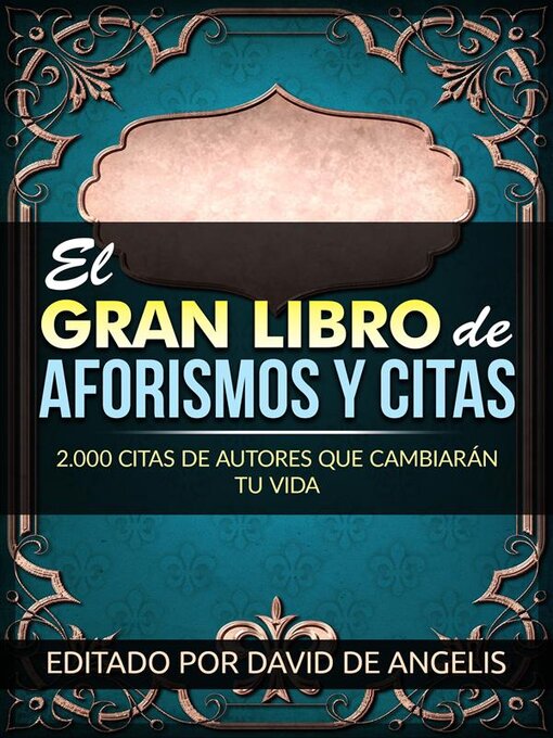 Title details for El Gran Libro  de Aforismos y Citas (Traducido) by david de angelis - Available